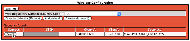 WiFi configuration 2 WiFi configuration 2